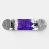 Boho Geometric Mod Retro Greygender Prix Flag Skateboard (Horizontal)