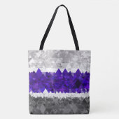 Boho Geometric Mod Retro Greygender Prix Flag Tasche (Vorderseite)