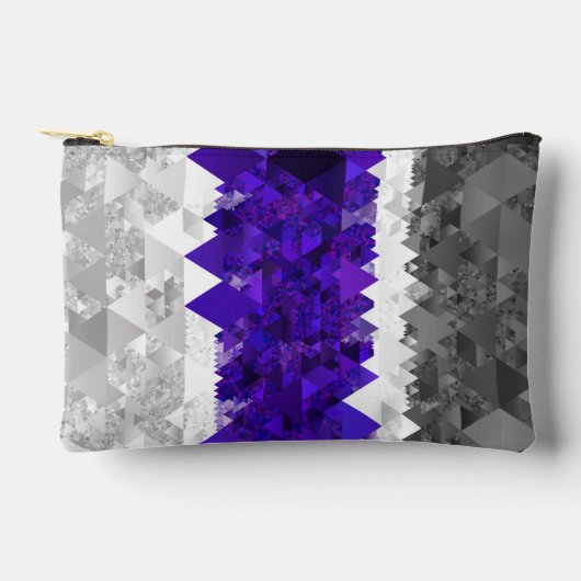 Boho Geometric Mod Retro Greygender Prix Flag Zubehörtasche (Vorderseite)