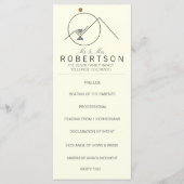 Boho Geometric Mountains | Hochzeitskarte Programm (Vorderseite)