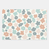 Boho Geometric Neutrric Fun Floral Pastel Geschenkpapier Set (Vorderseite)