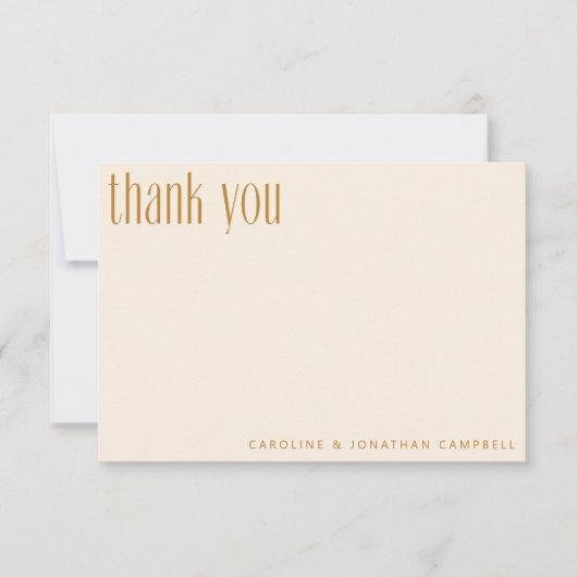 Boho Geometric Sage Yellow Wedding Custom Dankeskarte (Vorderseite)