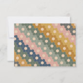 Boho Geometric Sage Yellow Wedding Custom Dankeskarte (Rückseite)