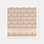 Boho Geometric Terracotta Custom Brautparty Serviette (Vorderseite)