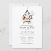 Boho Geometric Terrarium Brautparty by Mail Einladung (Vorderseite)
