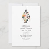 Boho Geometric Terrarium Brautparty Einladung (Vorderseite)