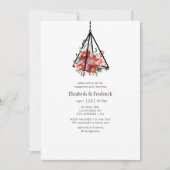 Boho Geometric Terrarium Floral Engagement Party Einladung (Vorderseite)