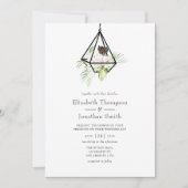 Boho Geometric Terrarium Floral Wedding Einladung (Vorderseite)