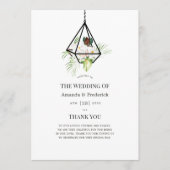 Boho Geometric Terrarium Floral Wedding Programm (Vorderseite)