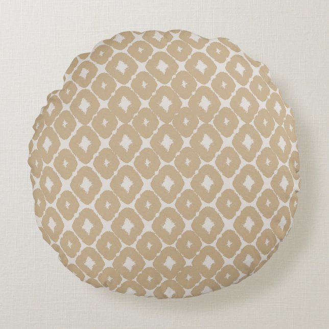 Boho Geometric Throw Pillow Rundes Kissen (Vorderseite)