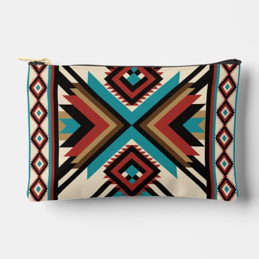 Boho Geometric Zubehörtasche (Vorderseite)