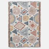 Boho Geometrie Abstrakte Formen Terracotta Muster Decke (Vorderseite Vertikal)