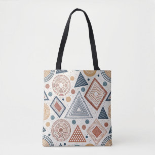 Boho Geometrie Abstrakte Formen Terracotta Muster Tasche