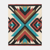 Boho-Geometrisch Fleecedecke (Vorderseite)