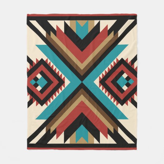 Boho-Geometrisch Fleecedecke (Vorderseite)