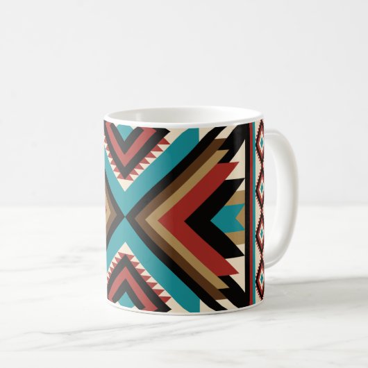 Boho Geometrisch Kaffeetasse (VorderseiteRechts)