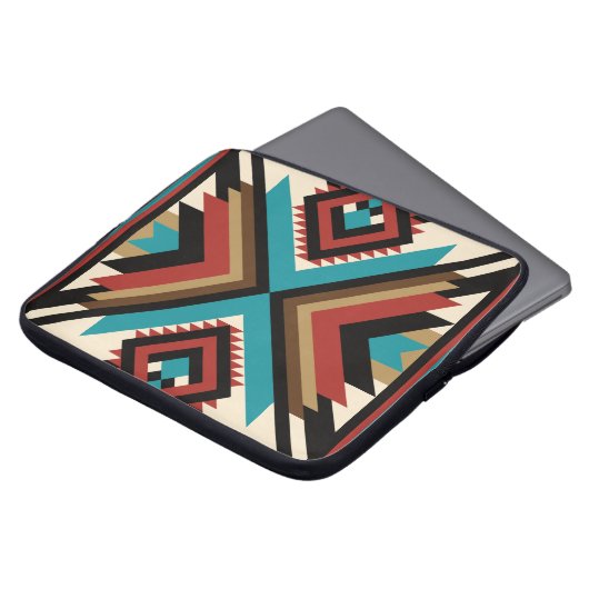 Boho-Geometrisch Laptopschutzhülle (Vorne Oben)
