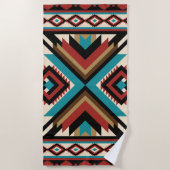 Boho Geometrisch Strandtuch (Vorderseite)