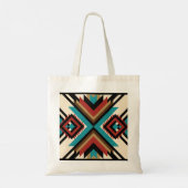 Boho Geometrisch Tragetasche (Rückseite)