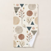 Boho-geometrische botanische Musterdesign 385 Badhandtuch Set (Handtuch)