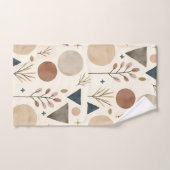 Boho-geometrische botanische Musterdesign 385 Badhandtuch Set (Handtuch)