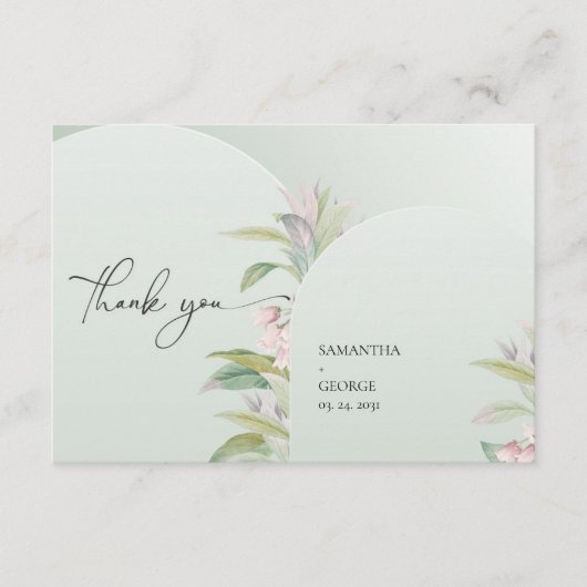 Boho geometrische Form eucalyptus foliage staubig Begleitkarte (Vorderseite)