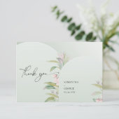 Boho geometrische Form eucalyptus foliage staubig Begleitkarte (Stehend Vorderseite)