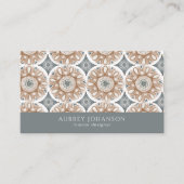 Boho geometrische Formen Innendesigner Visitenkarte (Vorderseite)