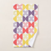 Boho geometrische moderne Retro-50er farbig Badhandtuch Set (Handtuch)