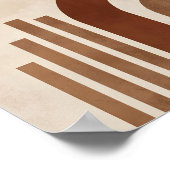 Boho-Geometrischer Bogen Minimal Terrakotta Abstra Poster (Ecke)