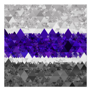 Boho-Geometrischer-Mod-Retro-Greygender-Stolz-Flag Poster