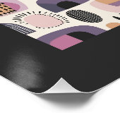 Boho geometrisches abstraktes Muster Poster (Ecke)