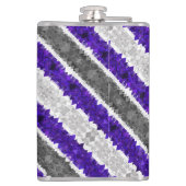 Boho-Geometrisches-Mod-Retro-Greygender-Stolz-Flag Flachmann (Rückseite)