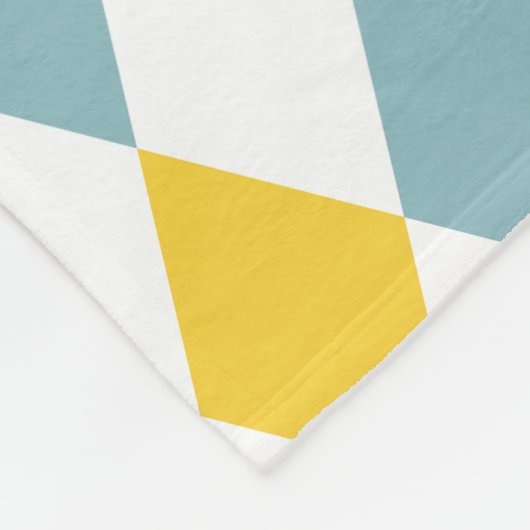 Boho geometrisches Muster mit 50er ladys Yellow Bl Fleecedecke (Ecke)