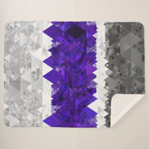 Boho-Geometrisches Retro-Greygender-Stolz-Flagge Sherpadecke
