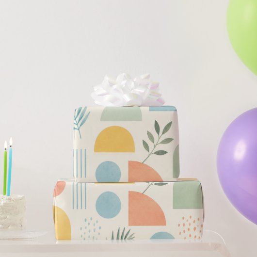 Boho-Geometrisches Tropen-Geschenkpapier Geschenkpapier (Partygeschenke)