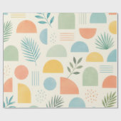 Boho-Geometrisches Tropen-Geschenkpapier Geschenkpapier (Flach)