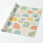 Boho-Geometrisches Tropen-Geschenkpapier Geschenkpapier (Ungerollt)