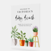 Boho gepotted Houseplant Baby Brunch Willkommen Acrylschild (Winkel)