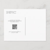 Boho gepotted Sukkulenten und Cactus QR Code Weddi Einladungspostkarte (Rückseite)