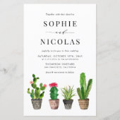 Boho gepotted Sukkulenten und Cactus Wedding Einla (Vorderseite)