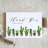 Boho gepotted Sukkulents und Cactus Summer Wedding Dankeskarte
