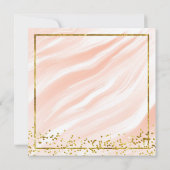 Boho Gerahmt Gold Foil Pampas Grass Wedding Einladung (Rückseite)