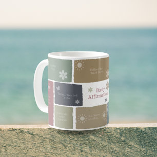Boho-Geschenk mit positiven Affirmationen und insp Kaffeetasse