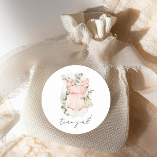 Boho-Geschlecht Enthüllungs-Team Mädchen Baby-Part Runder Aufkleber
