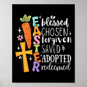 Boho gesegnet vergebene Ostern Christliche Frühlin Poster