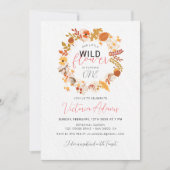 Boho getrocknet rustikale Blumenfälle Herbst Gebur Einladung (Vorderseite)