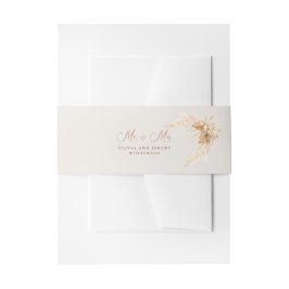 Boho getrocknete Blume und Pampas-Gras-Hochzeit Einladungsbanderole