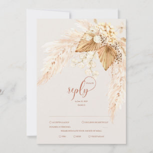 Boho getrocknete Blume und Pampas-Gras-UAWG Einladung