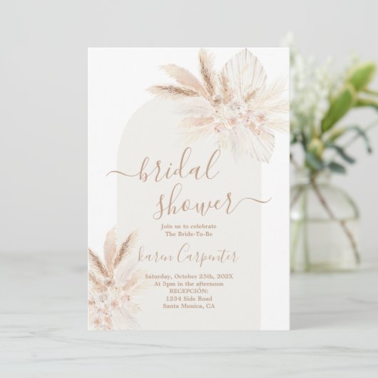 Boho getrocknete Blumendusche Bridal Einladung